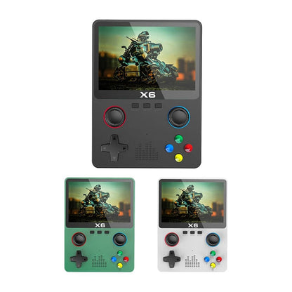 2023 New X6 3.5Inch IPS Screen Handheld Game Player Dual Joystick 11 Simulators GBA Video Game Console for Kids Gifts